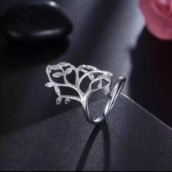 ❗️ Last One❗️925 Sterling Silver Tree of Life Adjustable  Ring - Picture 2 of 6
